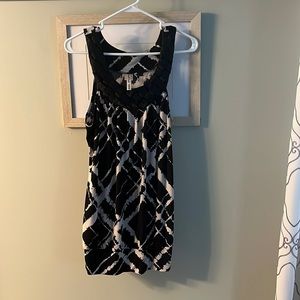 Black/cream dressy blouse size XL